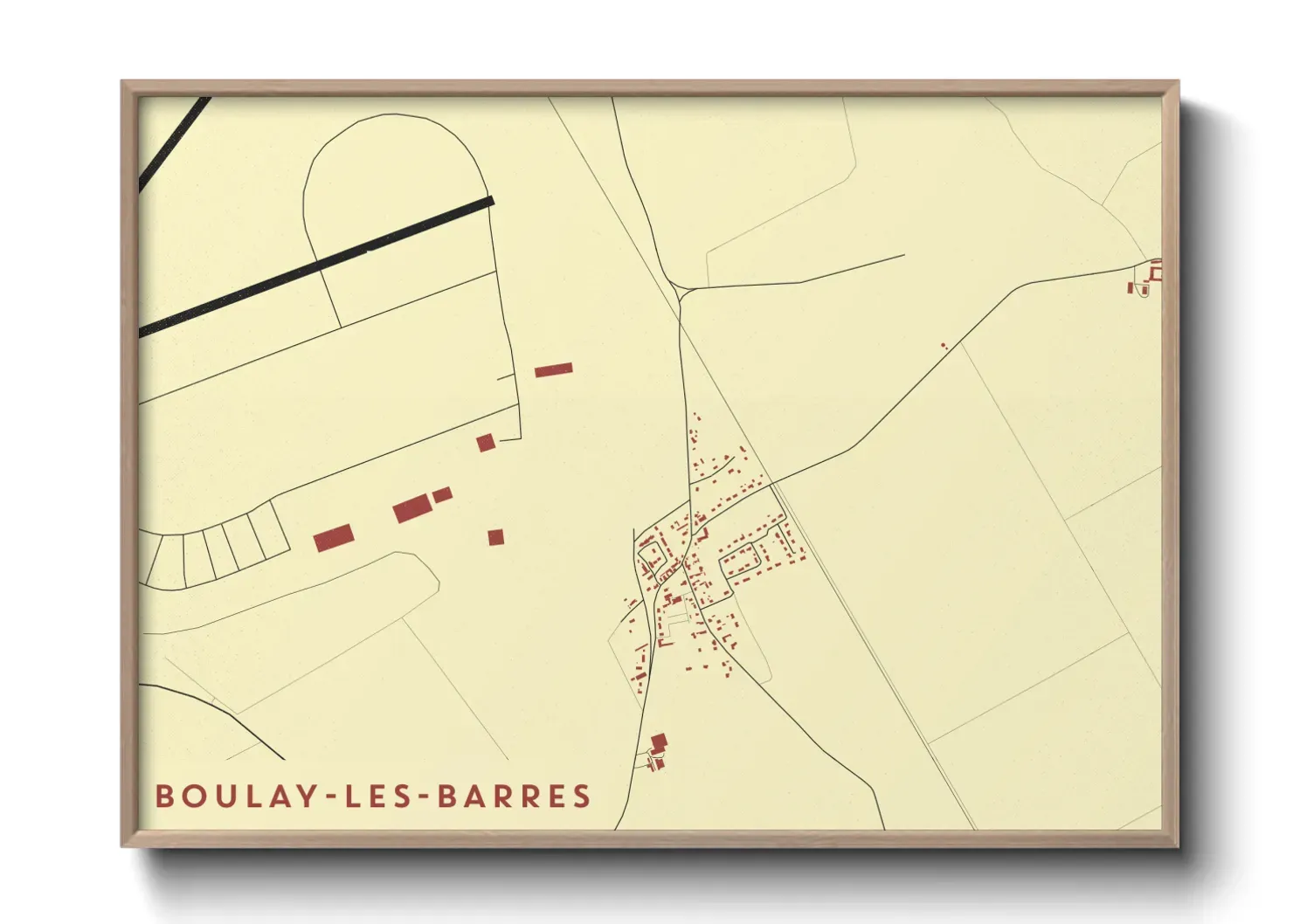 Un poster carteBoulay-les-Barres