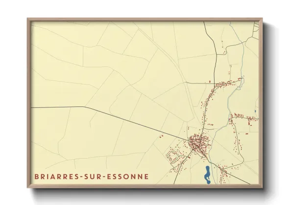 Une affiche de carte sur Briarres-sur-Essonne