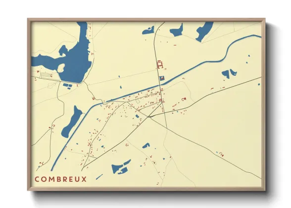 Une affiche de carte sur Combreux