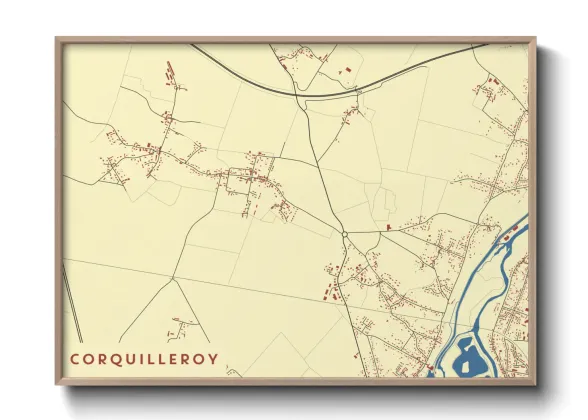 Une affiche de carte sur Corquilleroy