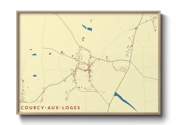 Une affiche de carte sur Courcy-aux-Loges