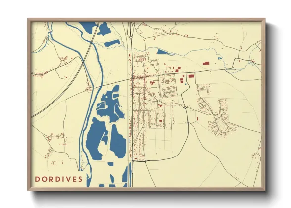 Une affiche de carte sur Dordives