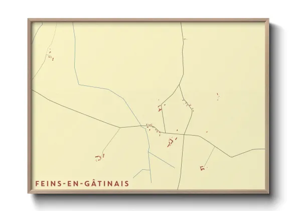 Une affiche de carte sur Feins-en-Gâtinais