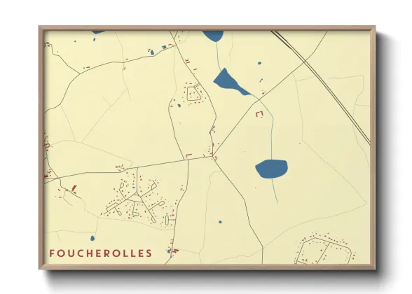 Une affiche de carte sur Foucherolles
