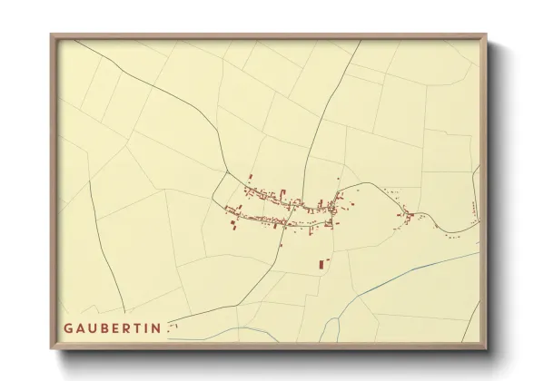 Une affiche de carte sur Gaubertin