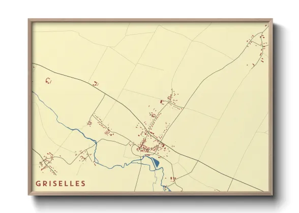 Une affiche de carte sur Griselles