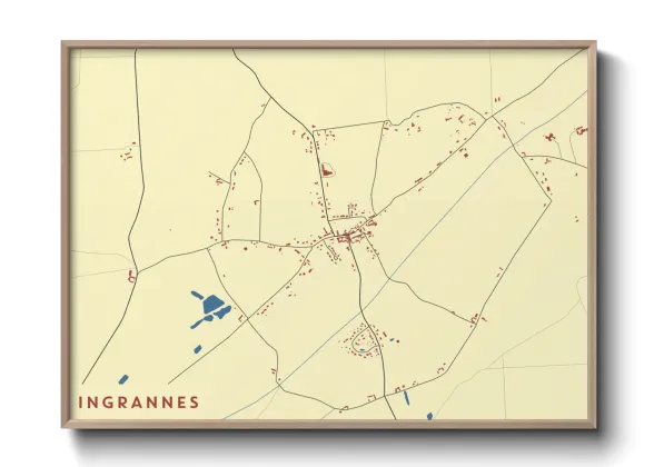 Une affiche de carte sur Ingrannes