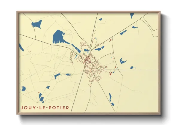 Une affiche de carte sur Jouy-le-Potier
