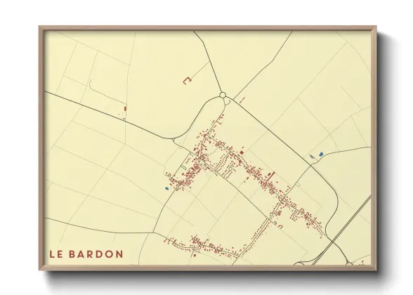 Une affiche de carte sur Le Bardon