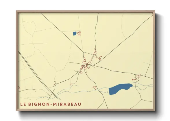 Une affiche de carte sur Le Bignon-Mirabeau