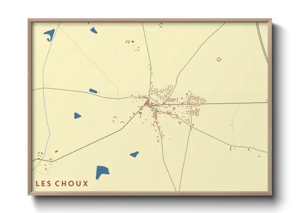 Une affiche de carte sur Les Choux