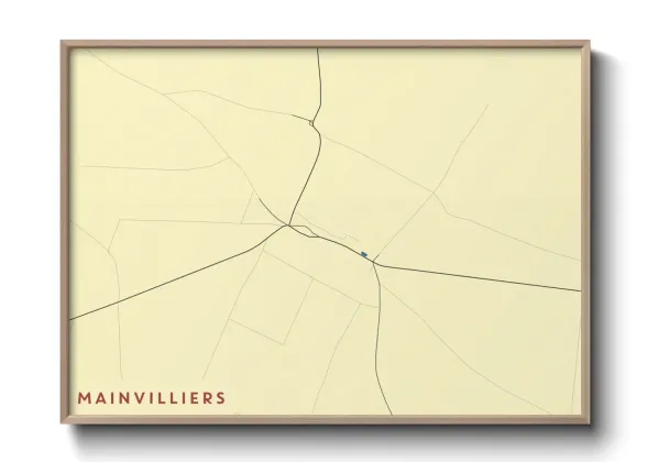 Une affiche de carte sur Mainvilliers