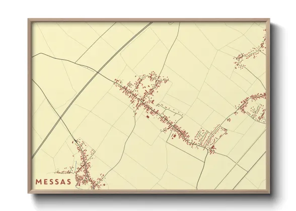 Une affiche de carte sur Messas