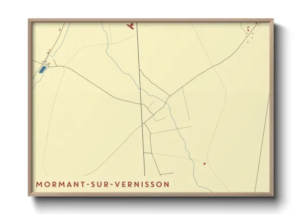 Une affiche de carte sur Mormant-sur-Vernisson