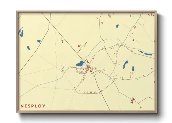 Une affiche de carte sur Nesploy