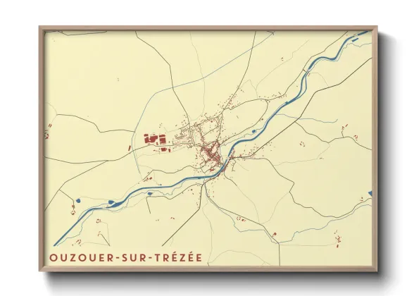 Une affiche de carte sur Ouzouer-sur-Trézée