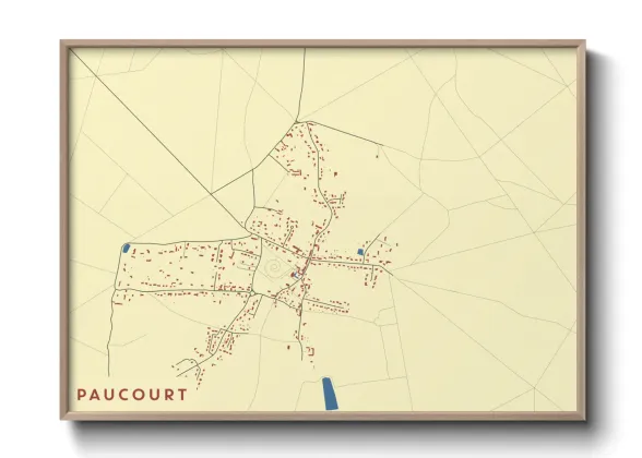 Une affiche de carte sur Paucourt
