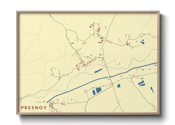 Une affiche de carte sur Presnoy