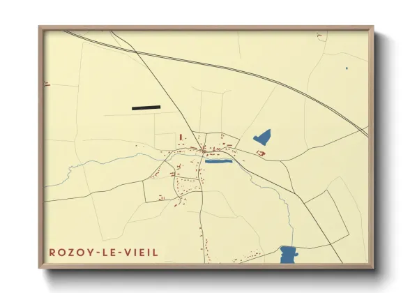 Une affiche de carte sur Rozoy-le-Vieil