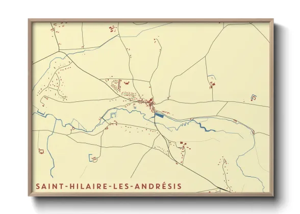 Une affiche de carte sur Saint-Hilaire-les-Andrésis