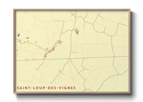 Une affiche de carte sur Saint-Loup-des-Vignes