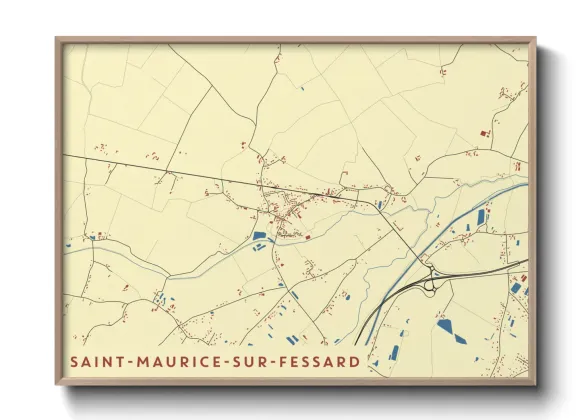 Une affiche de carte sur Saint-Maurice-sur-Fessard