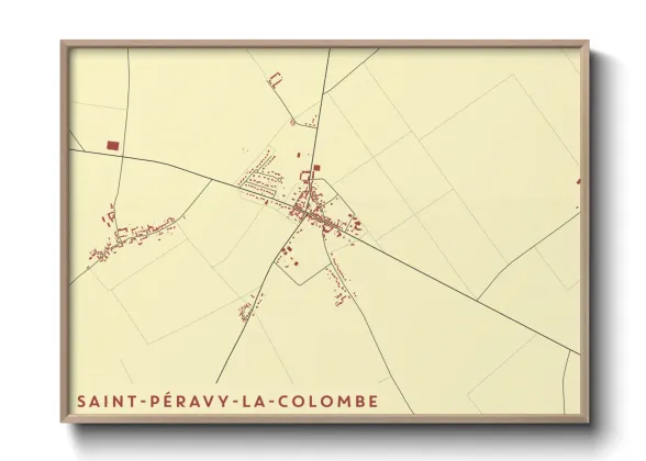 Une affiche de carte sur Saint-Péravy-la-Colombe