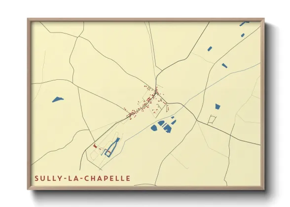 Une affiche de carte sur Sully-la-Chapelle