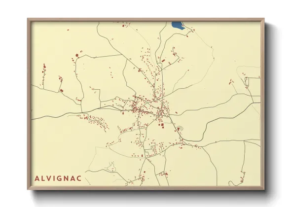 Une affiche de carte sur Alvignac