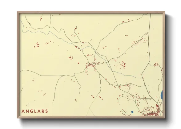 Une affiche de carte sur Anglars