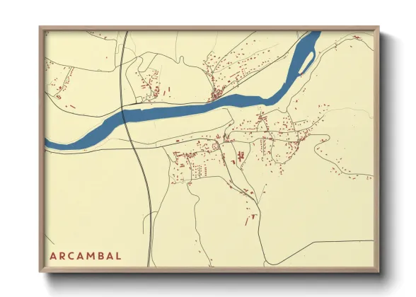 Une affiche de carte sur Arcambal