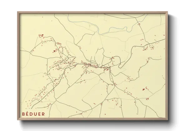 Une affiche de carte sur Béduer