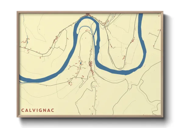 Une affiche de carte sur Calvignac