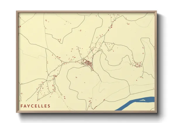 Une affiche de carte sur Faycelles