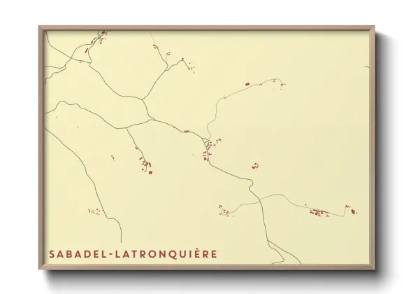 Une affiche de carte sur Sabadel-Latronquière