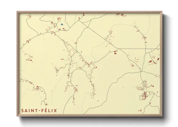 Une affiche de carte sur Saint-Félix