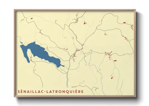 Une affiche de carte sur Sénaillac-Latronquière