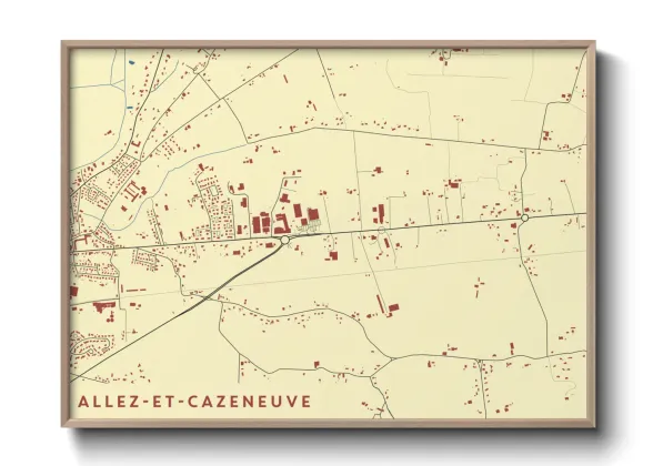 Une affiche de carte sur Allez-et-Cazeneuve