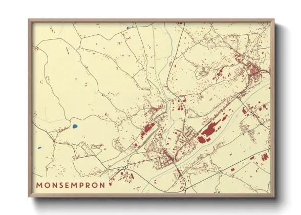 Une affiche de carte sur Monsempron