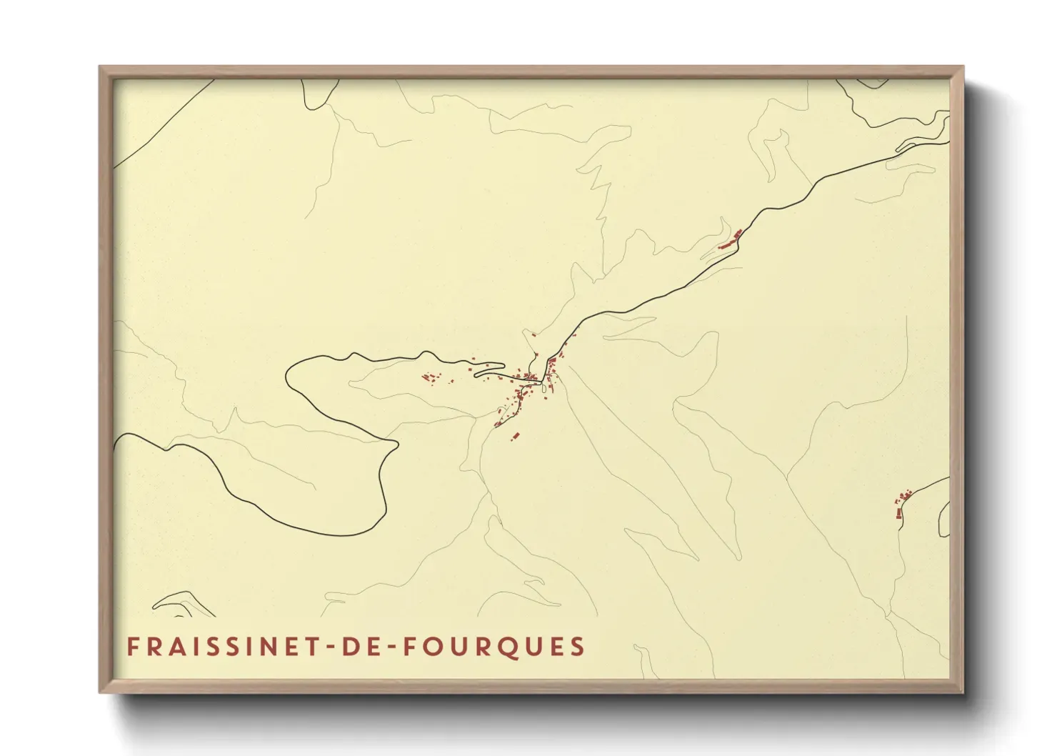 Un poster carteFraissinet-de-Fourques