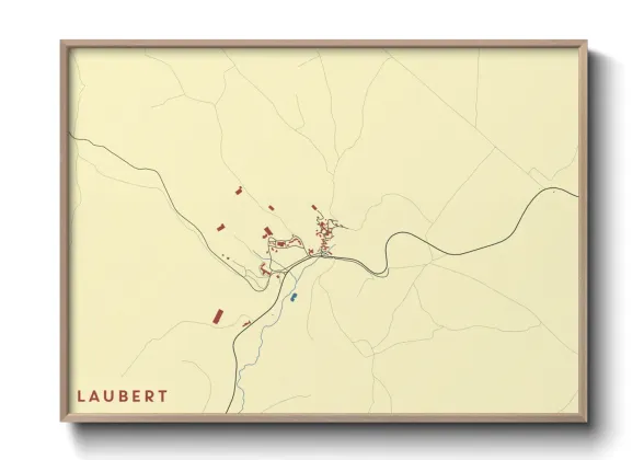 Une affiche de carte sur Laubert