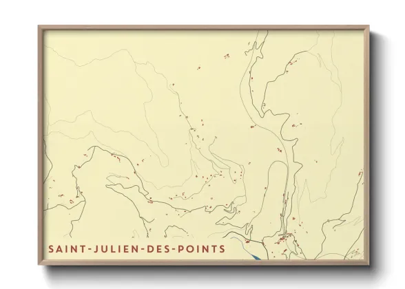 Une affiche de carte sur Saint-Julien-des-Points
