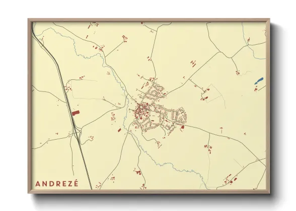 Une affiche de carte sur Andrezé