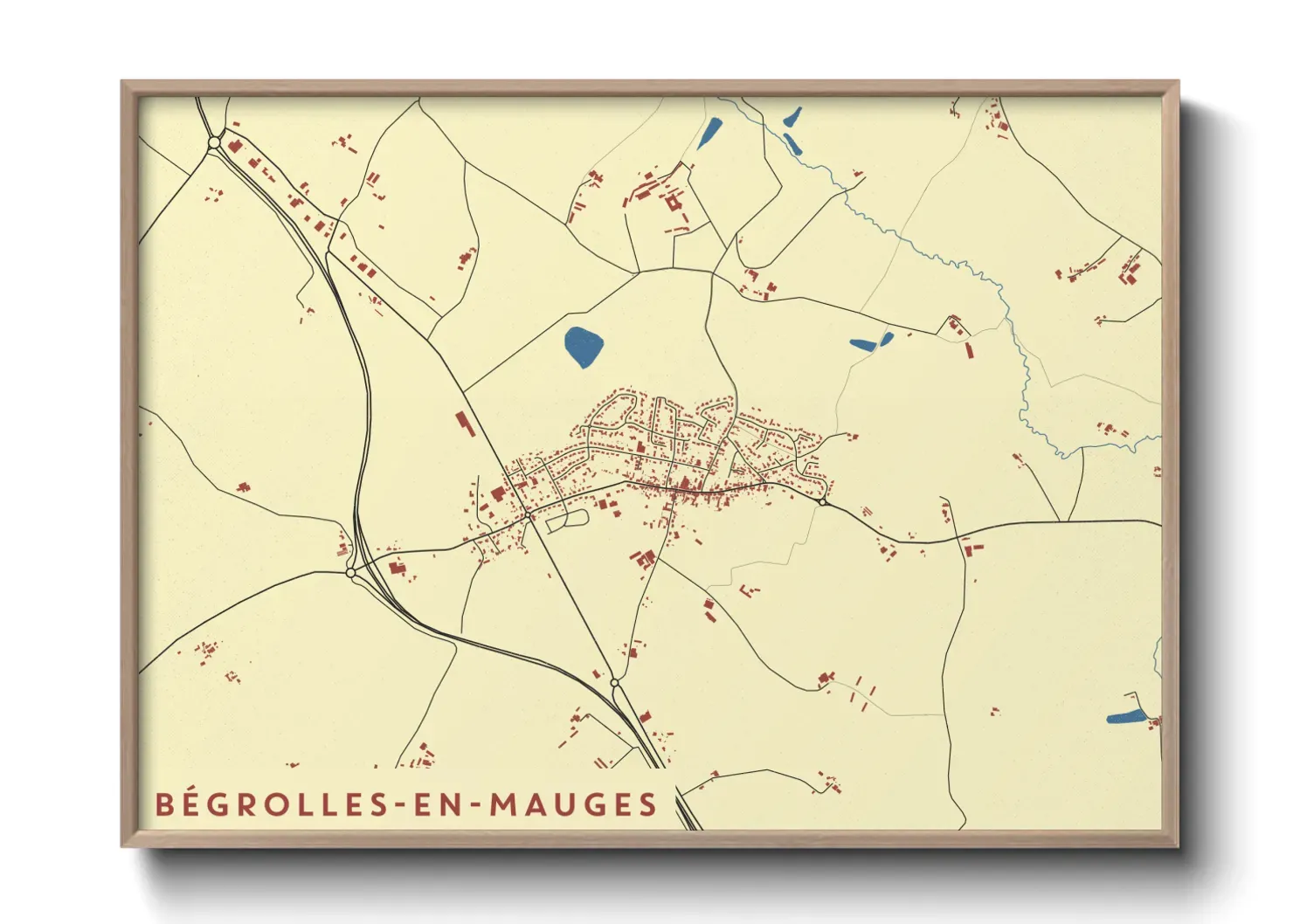 Un poster carteBégrolles-en-Mauges