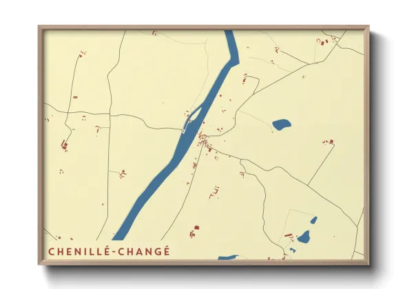 Une affiche de carte sur Chenillé-Changé