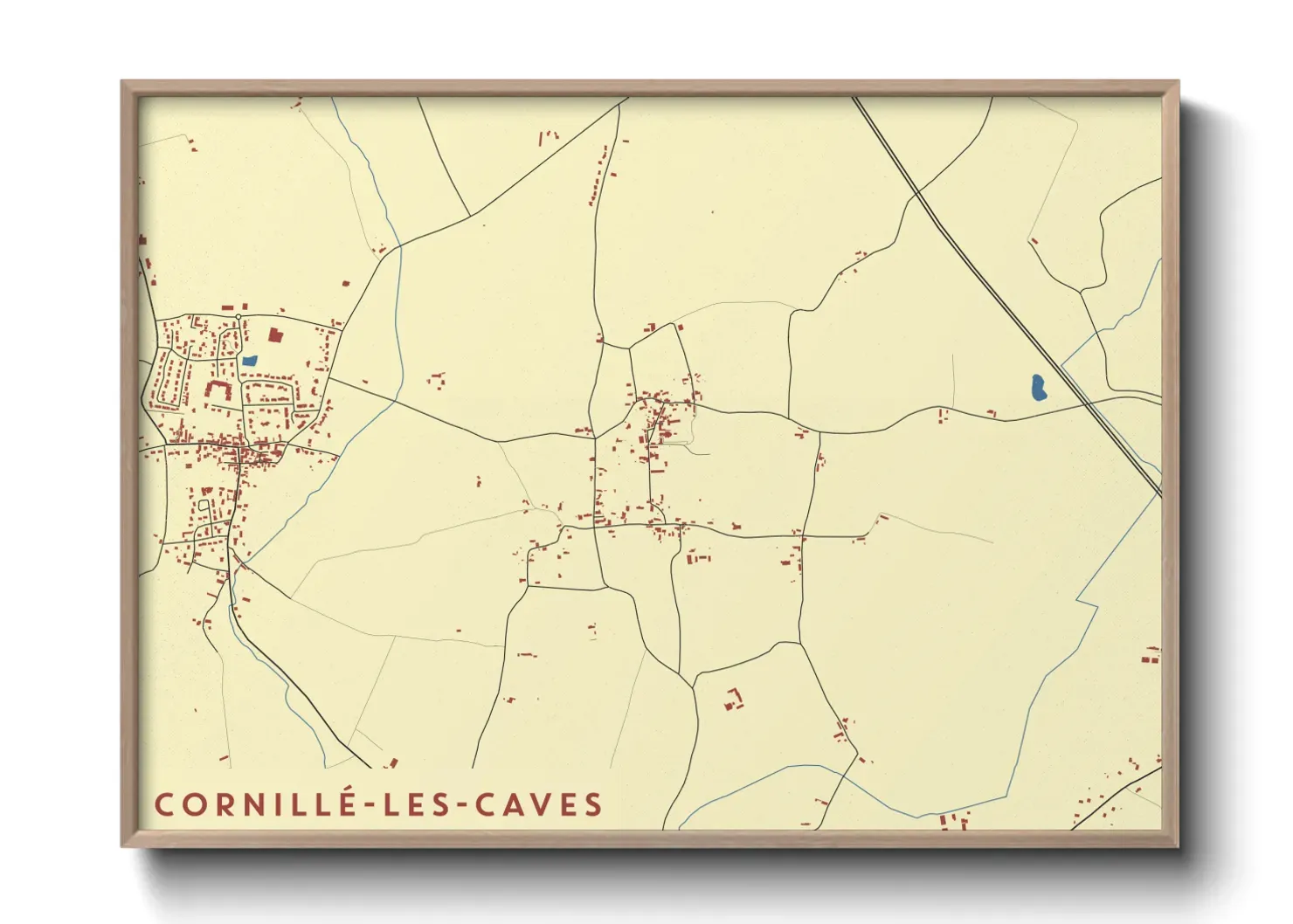 Un poster carteCornillé-les-Caves