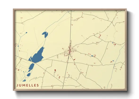 Une affiche de carte sur Jumelles