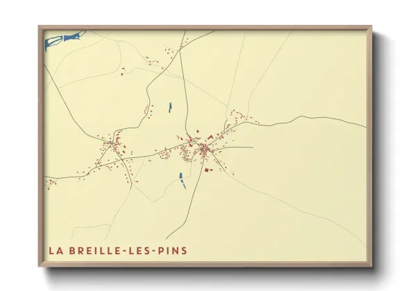 Une affiche de carte sur La Breille-les-Pins