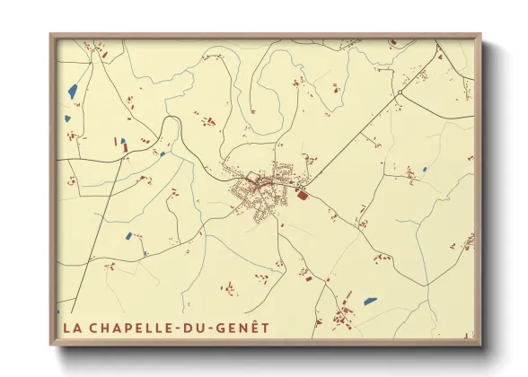 Une affiche de carte sur La Chapelle-du-Genêt