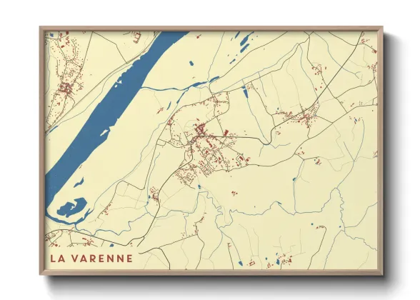 Une affiche de carte sur La Varenne